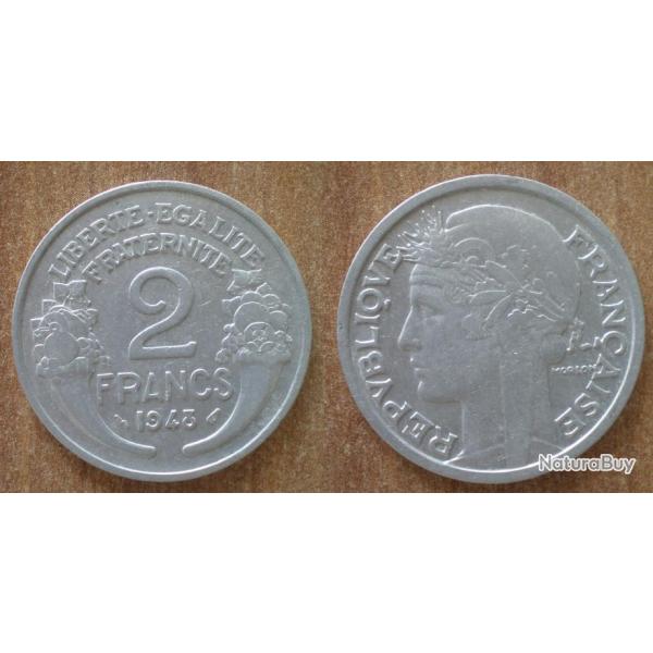 France 2 Francs 1948 Morlon Piece Aluminium Francs