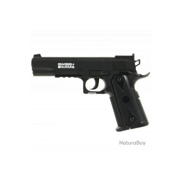P1911 MATCH CO2 4.5 MM ABS SEMI AUTO 2 JOULES SWISS ARMS CYBERGUN