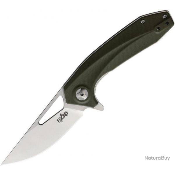 Couteau Beyond EDC Sirocco Od Green Manche G10 Lame Trailing Point Acier D2 Linerlock BEDC2204O