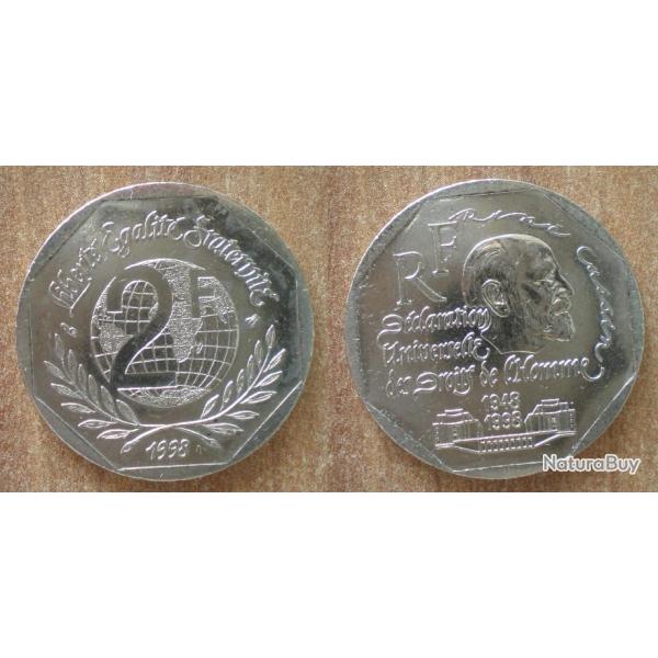 France 2 Francs 1998 Droits de L Homme Ren Cassin Piece Franc