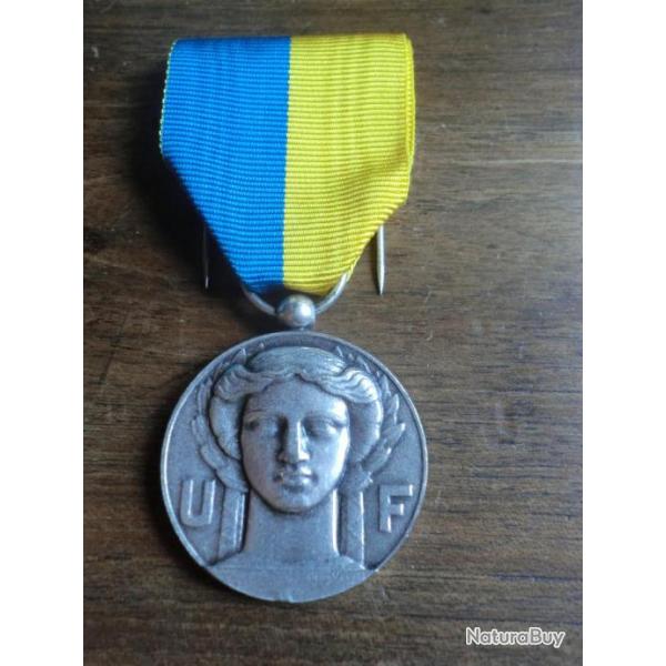 medaille l union federale des combattants /  bronze argent