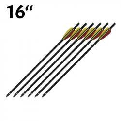 Pack de 6 Flèches de 16 pouces (40.6cm) Noir