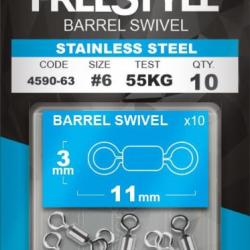 Emerillon Baril Spro FreeStyle Stainless Swivel 22kg Par 10 8,5mm