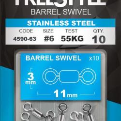 Emerillon Baril Spro FreeStyle Stainless Swivel 11mm Par 10 55kg