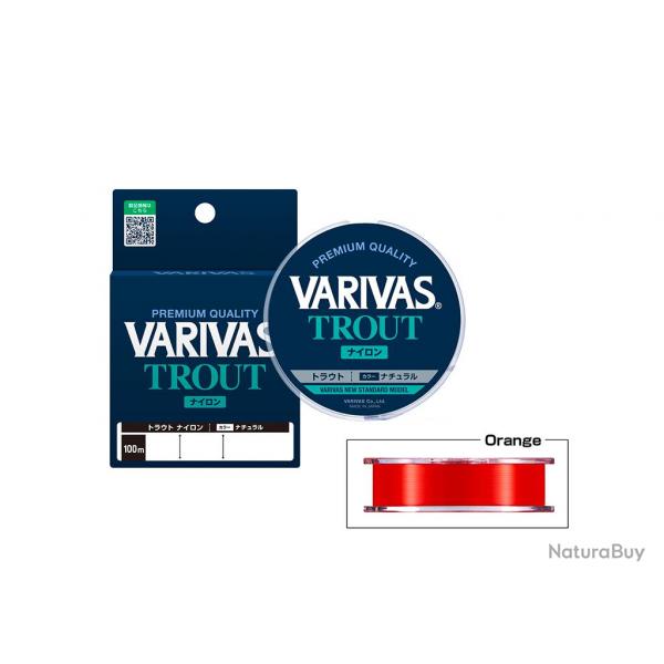 Nylon Varivas Trout Orange 100m 100m 6 lb 0,205mm