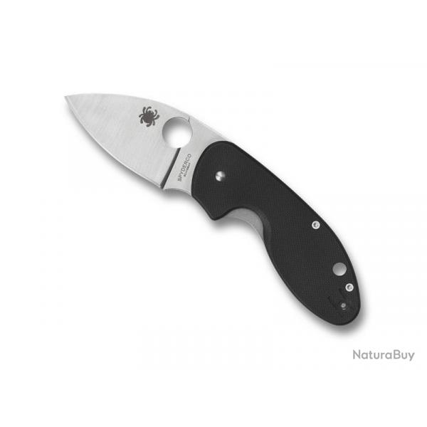 BEL572 COUTEAU FERMANT SPYDERCO "INSISTENT" LAME ACIER MANCHE 9.5CM NOIR NEUF