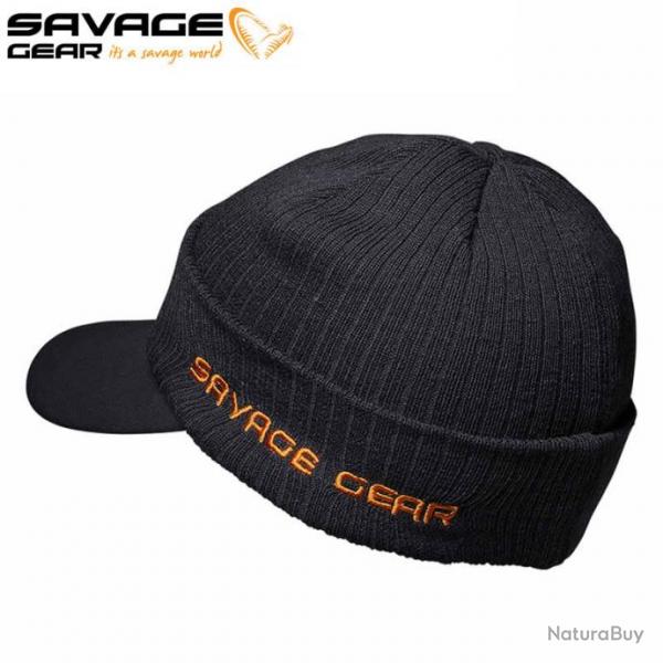 Bonnet Casquette Savage Gear Peak Beanie One Size Rock Grey