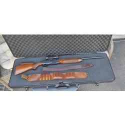 carabine semi auto 280 Remington vendu avec sa valise, balles et bretelle