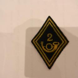 insigne tissus  badge  français losange de bras 2° régiment chasseurs alpins