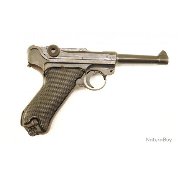 Pistolet P08 fabrication Mauser code byf en 1942 !! black widow !! num&eacute;ros 4550 calibre 9x19