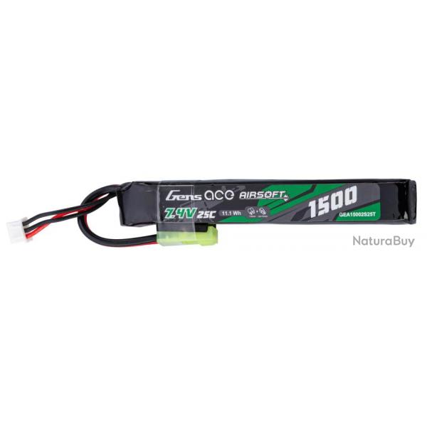 Batterie Lipo 2S 7.4V 1500mAh 25C 1 stick Genspow