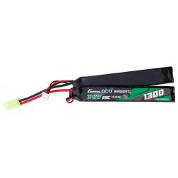 Batterie Lipo 2S 7.4V 1300mAh 25C 2 sticks Genspow