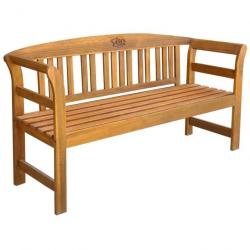 Banc de jardin meuble de patio d'extérieur terrasse 157 x 45 x 82,5 cm bois d'acacia solide 02_0011