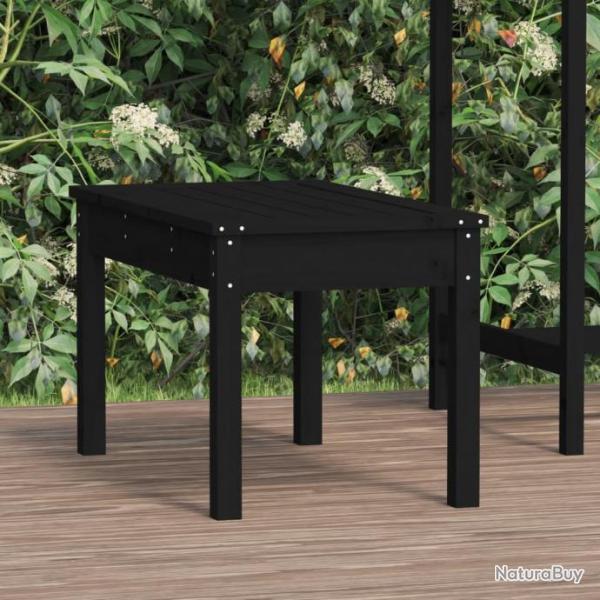 Banc de jardin meuble de patio d'extrieur terrasse noir 80 x 44 x 45 cm bois massif de pin 02_0011