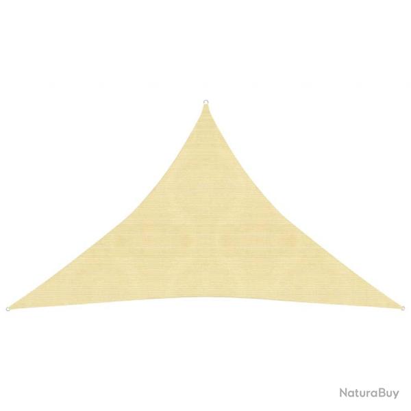 Voile toile d'ombrage parasol 160 g/m 2,5 x 2,5 x 3,5 m PEHD beige 02_0008952