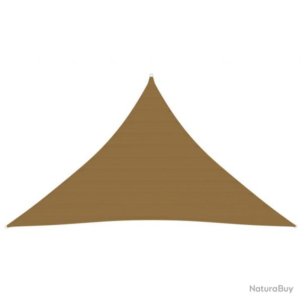 Voile toile d'ombrage parasol 160 g/m² PEHD 3,5 x 3,5 x 4,9 m taupe 02_0009305