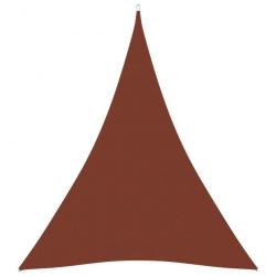 Voile toile d'ombrage parasol tissu oxford triangulaire 3 x 4 x 4 m terre cuite 02_0009841