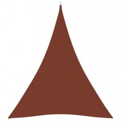 Voile toile d'ombrage parasol tissu oxford triangulaire 3 x 4 x 4 m terre cuite 02_0009841