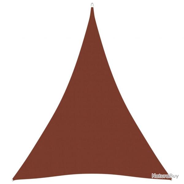 Voile toile d'ombrage parasol tissu oxford triangulaire 3 x 4 x 4 m terre cuite 02_0009841