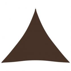 Voile toile d'ombrage parasol tissu oxford triangulaire 4 x 4 x 4 m marron 02_0009867