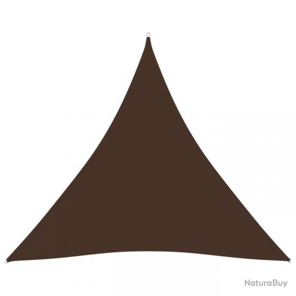 Voile toile d'ombrage parasol tissu oxford triangulaire 4 x 4 x 4 m marron 02_0009867