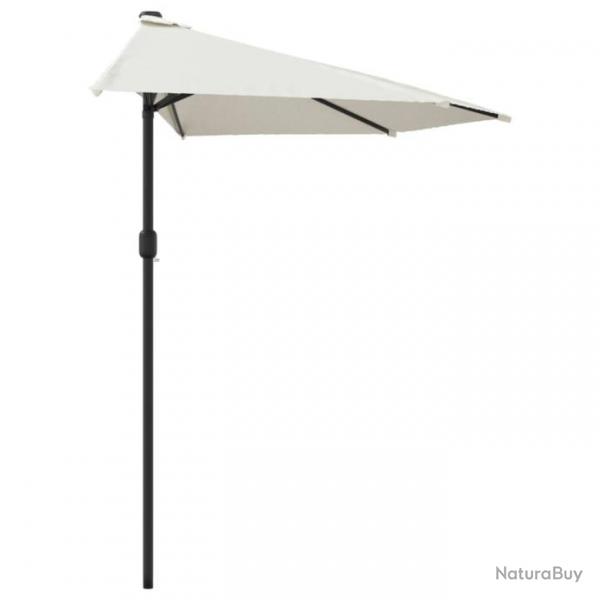 Parasol de balcon avec mt en aluminium 300 x 150 cm demi sable 02_0008305