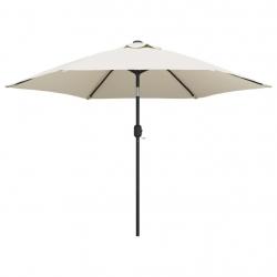 Parasol avec poteau en acier 3 m sable blanc 02_0008703