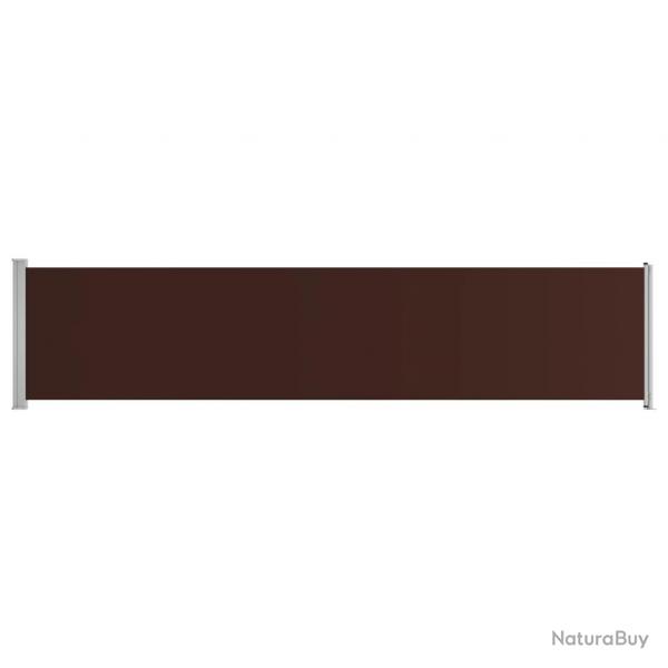 Auvent latral rtractable de patio 140 x 600 cm marron 02_0007268