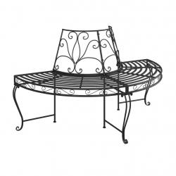 Banc de jardin meuble de patio d'extérieur terrasse demi-circulaire tour d'arbre diamètre 160 cm no
