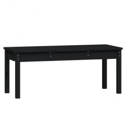 Banc de jardin meuble de patio d'extérieur terrasse noir 109 x 44 x 45 cm bois massif de pin noir 0