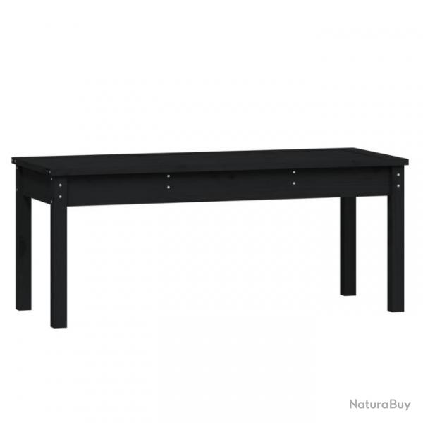 Banc de jardin meuble de patio d'extrieur terrasse noir 109 x 44 x 45 cm bois massif de pin noir 0