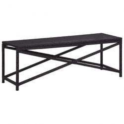 Banc de jardin meuble de patio d'extérieur terrasse 120 x 40 x 43 cm résine tressée noir 02_0011209