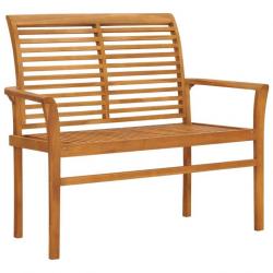 Banc de jardin meuble de patio d'extérieur terrasse 112 x 55 x 94 cm bois de teck solide 02_0011177