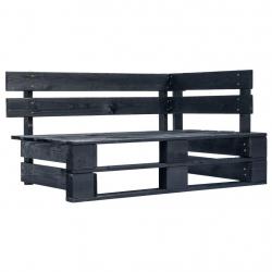Banc de jardin meuble de patio d'extérieur terrasse d'angle palette de jardin 110 x 65 x 55 cm bois