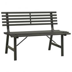 Banc de jardin meuble de patio d'extérieur terrasse 110 x 59 x 76,5 cm acier noir 02_0011166