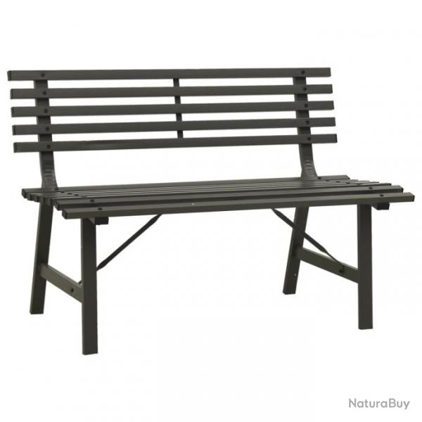 Banc de jardin meuble de patio d'extrieur terrasse 110 x 59 x 76,5 cm acier noir 02_0011166