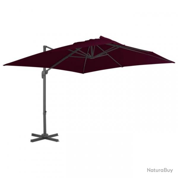 Parasol dport avec mt en aluminium 300 x 300 cm rouge bordeaux 02_0008500