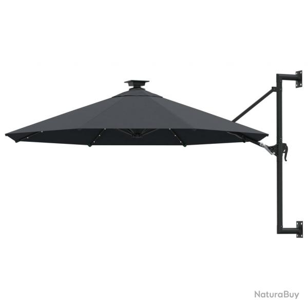 Parasol mural avec mt mtallique et led 300 cm anthracite 02_0008690