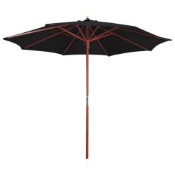 Parasol avec mât en bois 300 x 258 cm noir 02_0008118