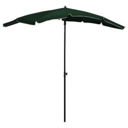 Parasol de jardin avec mât 200 x 130 cm vert 02_0008323