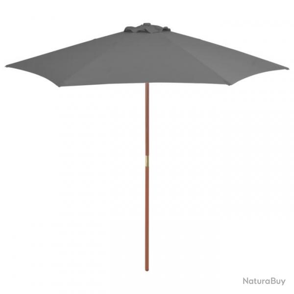 Parasol d'extrieur avec mt en bois 270 cm anthracite 02_0008246