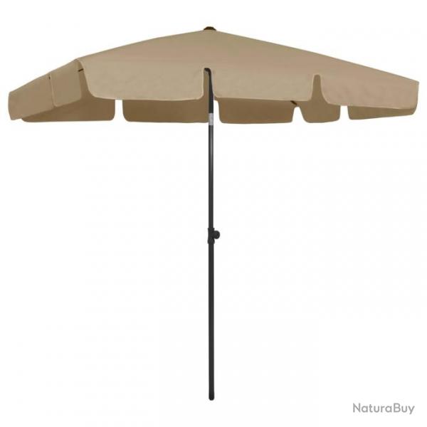 Parasol de plage 200 x 125 cm taupe 02_0008406