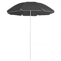 Parasol d'extérieur avec mât en acier 180 cm anthracite 02_0008198