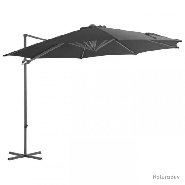 Parasol meuble de jardin en porte--faux avec mt en acier anthracite 300 cm 02_0008610