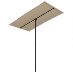 Parasol d'extérieur avec mât en aluminium 180 x 130 cm taupe 02_0008215