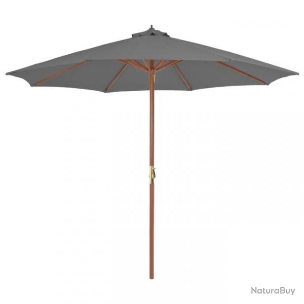 Parasol d'extrieur avec mt en bois 300 cm anthracite 02_0008248