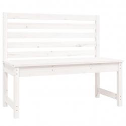 Banc de jardin meuble de patio d'extérieur terrasse blanc 109 x 48 x 91,5 cm bois massif de pin 02_