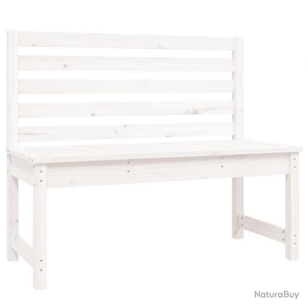 Banc de jardin meuble de patio d'extrieur terrasse blanc 109 x 48 x 91,5 cm bois massif de pin 02_