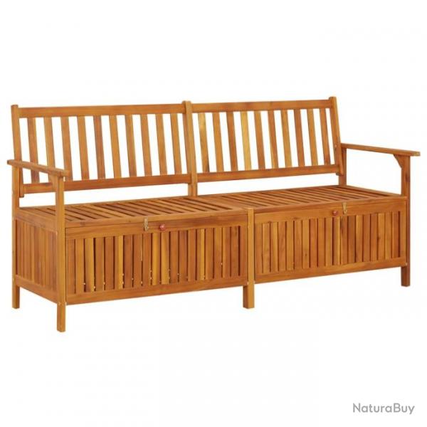 Banc de jardin meuble de patio d'extrieur terrasse de rangement 170 x 63 x 84 cm bois d'acacia sol