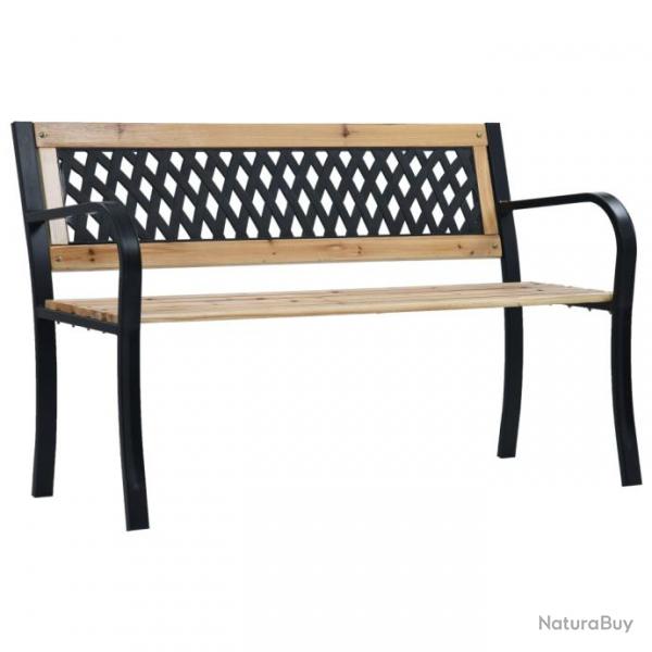 Banc de jardin meuble de patio d'extrieur terrasse 120 x 53 x 77 cm bois 02_0011191